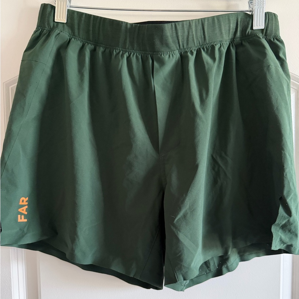 Ten Thousand Interval Shorts Lined Mens Small Green Running Training Shorts